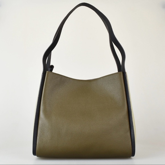 Kate Spade Knott Duck Green Large Pebbled Leather Shoulder Bag - Picture 4 of 11